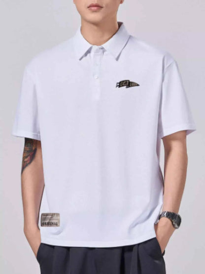 Men's Plus Size Polo Shirt with Collared Neck - Short Sleeve Comfort