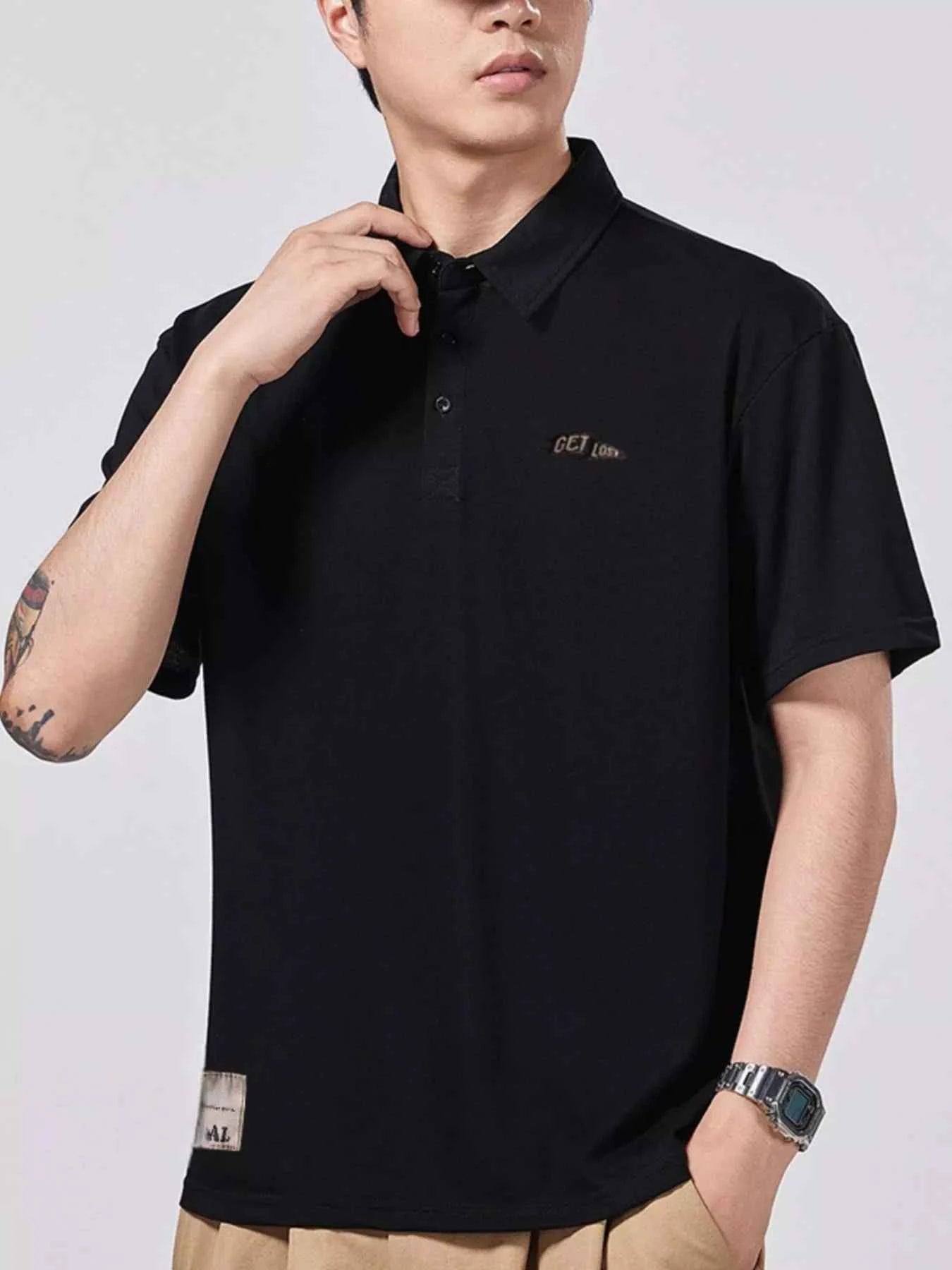 Men's Plus Size Polo Shirt with Collared Neck - Short Sleeve Comfort