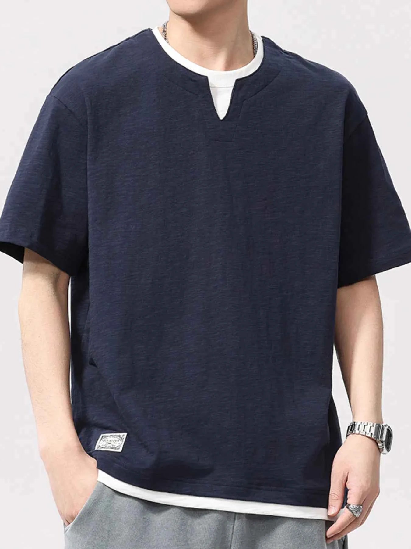 Men's Plus Size T-Shirt - Round Neck Half Sleeve Comfort