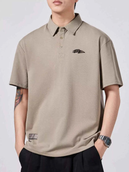 Men's Plus Size Polo Shirt with Collared Neck - Short Sleeve Comfort