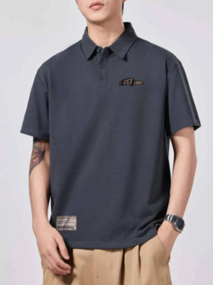 Men's Plus Size Polo Shirt with Collared Neck - Short Sleeve Comfort