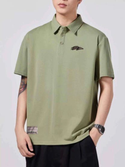 Men's Plus Size Polo Shirt with Collared Neck - Short Sleeve Comfort