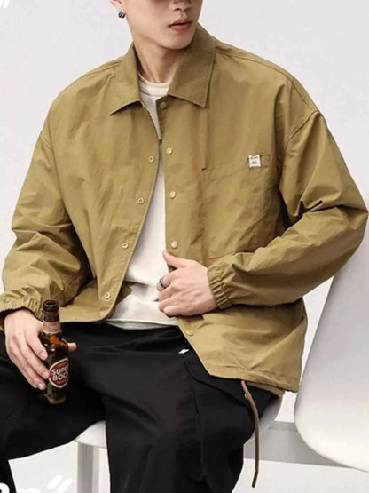 Men's Plus Size Long Sleeve Button-Up Shirt