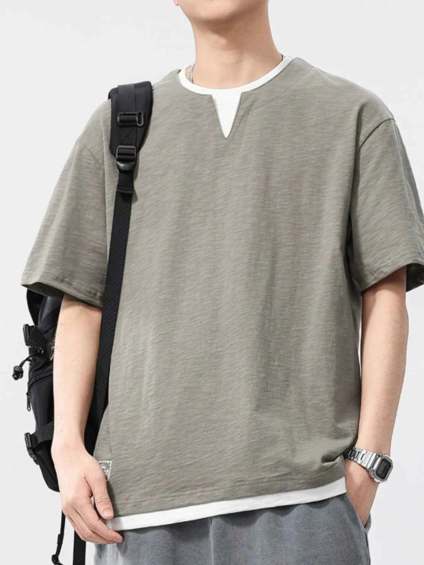Men's Plus Size T-Shirt - Round Neck Half Sleeve Comfort
