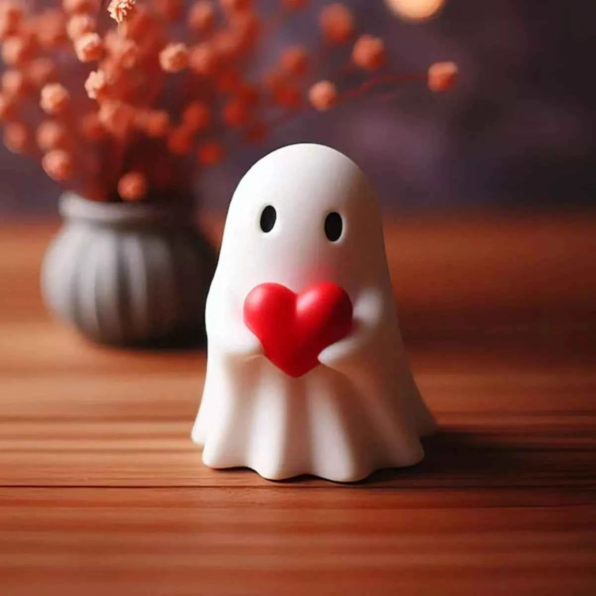 Halloween Ghost Heart Decorative Ornament - Perfect Halloween Ghost Ornament for Your Spooky Decor