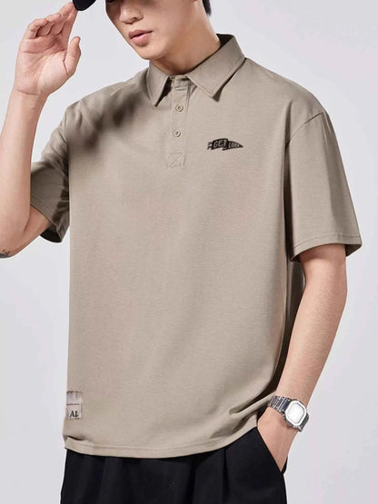 Men's Plus Size Polo Shirt with Collared Neck - Short Sleeve Comfort