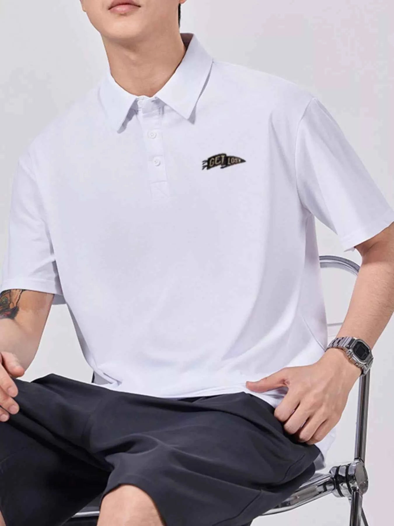 Men's Plus Size Polo Shirt with Collared Neck - Short Sleeve Comfort